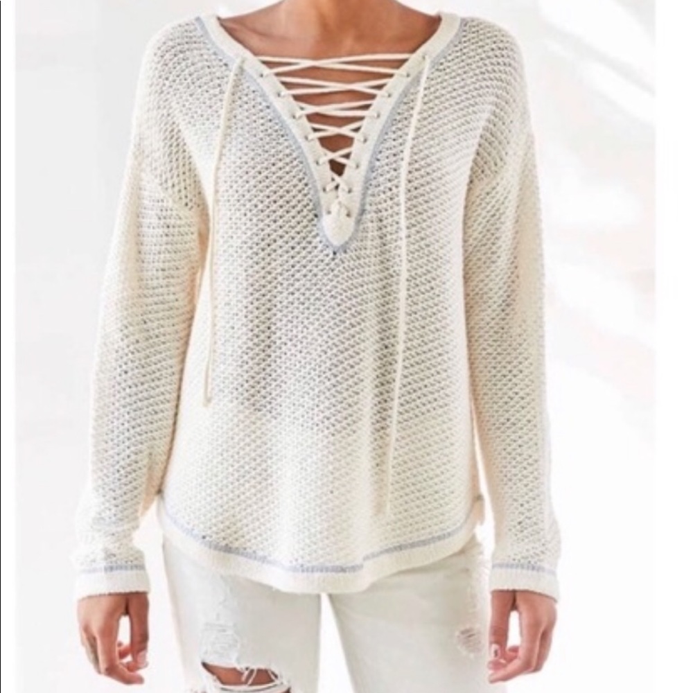 Cream laced sweater